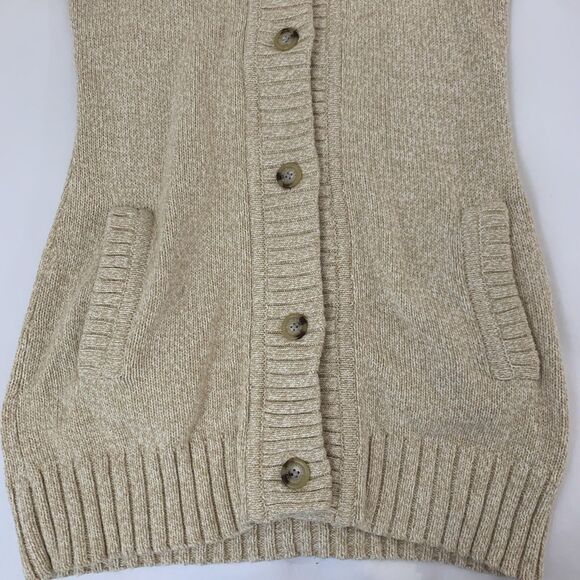 Lauren Ralph Lauren Cardigan Sweater XS Chunky Knit Cotton Rabbit Quiet Luxury - Picture 3 of 7